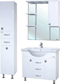 Зеркало-шкаф с подсветкой Bellezza Джулия 85см правый белый 4611214001019